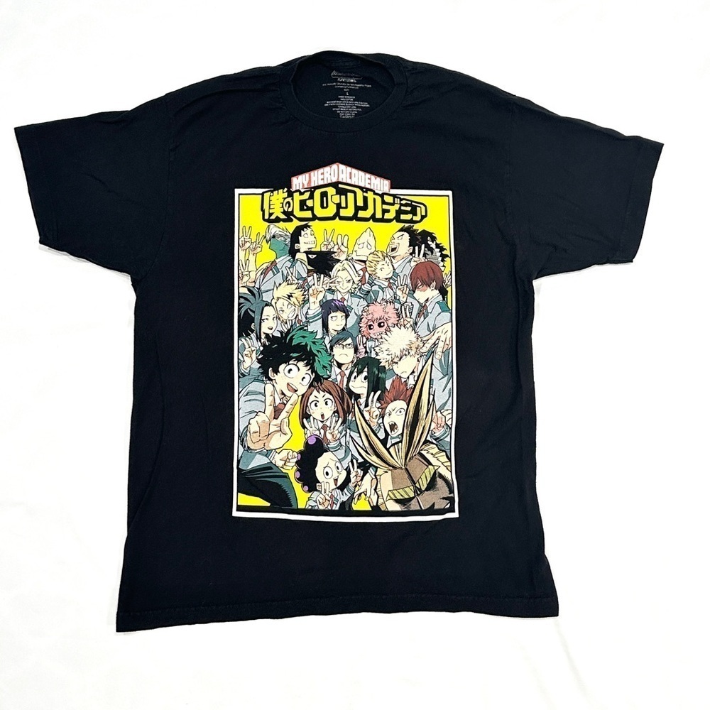 Funimation My Hero Academia Anime Manga Black Graphic T-Shirt